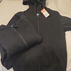 Boys Cat & Jack XL Black Zip-Up Hoodie 2 Piece Set